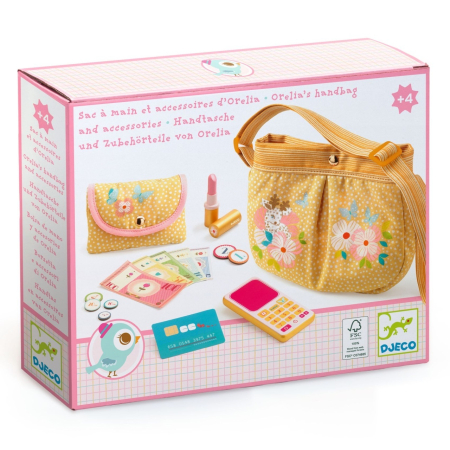 3-5 ani - Geanta din bumbac cu accesorii, Djeco