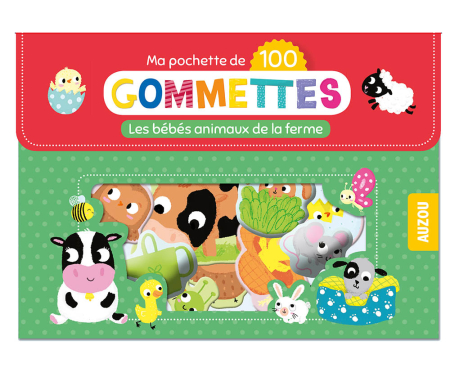 Noutati - Gentuta mea cu 100 de abtibilduri repozitionabile - Bebe animale de la ferma
