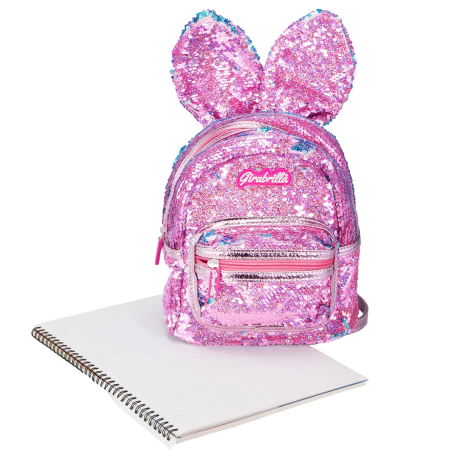 Ghiozdan Girabrilla Bunny – model Iepuraș cu paiete reversibile [6]