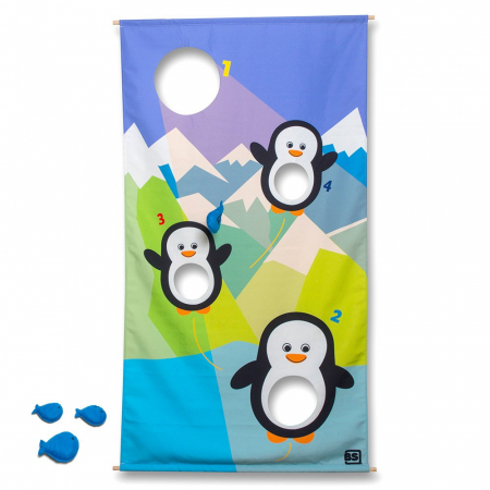 Jocuri creative - Hraneste pinguinii!, joc de aruncat la tinta, BS Toys