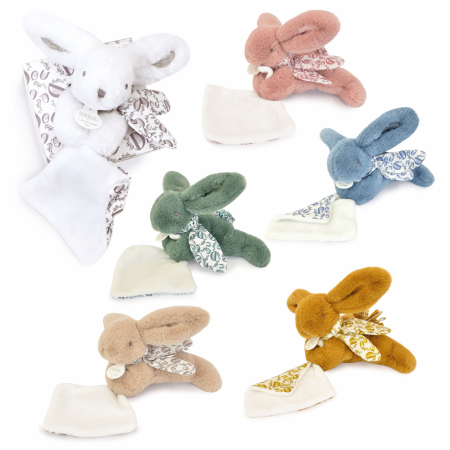 Iepuras Doudou® - jucarie de plus cu paturica, 16 cm [2]