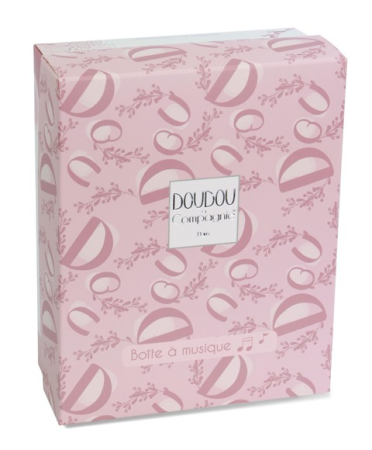Iepuras muzical Doudou® – roz, 20 cm [1]