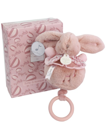 Iepuras muzical Doudou® – roz, 20 cm [2]
