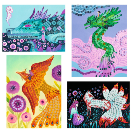 Joc creativ mozaic Creaturi mitice, Djeco [2]