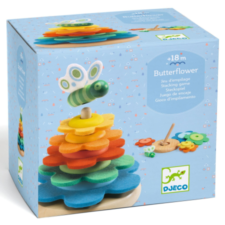 Noutati - Jucarie bebe Turn flori si fluture, Djeco