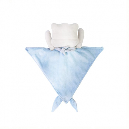 Jucarie Doudou de plus, bleu, premium, cu sunete albe si senzor de somn [2]