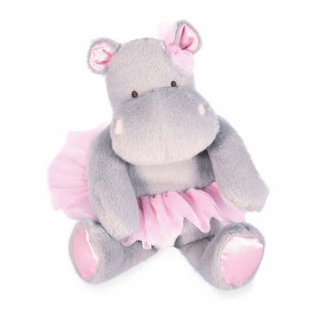 Noutati - Jucarie moale din plus - Hipopotam, 22 cm, roz