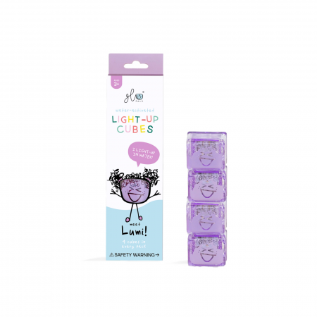 Varsta - Jucarie senzoriala luminoasa Lumi Glo Cube, mov