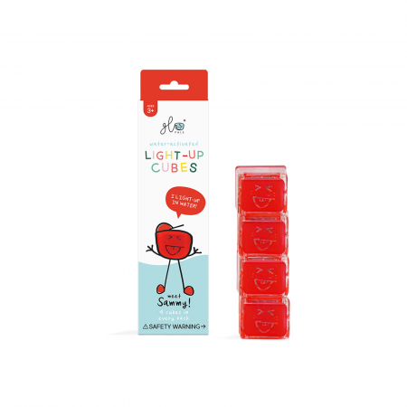 Varsta - Jucarie senzoriala luminoasa Sammy Glo Cube, rosu