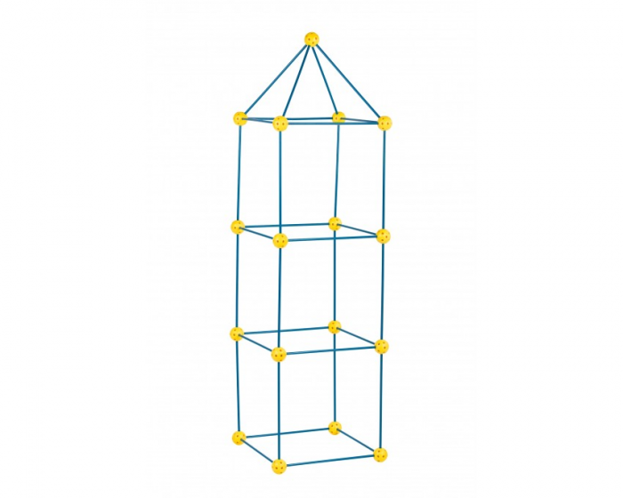 Kit constructie 3D - Cort pentru copii - albastru galben [7]