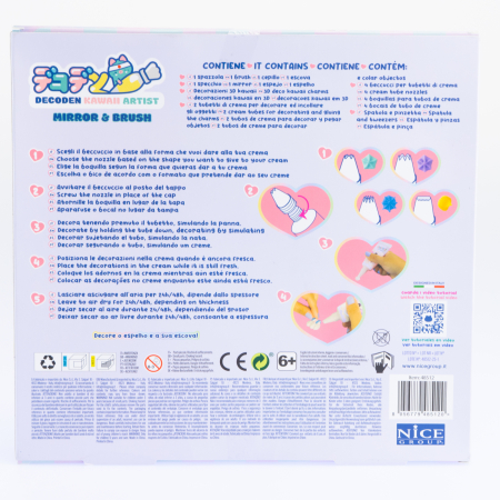 Kit creativ Decoden – Oglindă și perie kawaii de decorat cu pastă colorată [1]