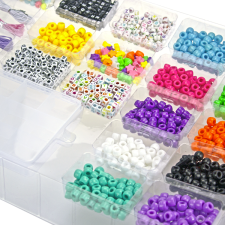 Kit creativ DIY - coliere și brățări cu mărgele, 1500 piese, Perline ABC [1]