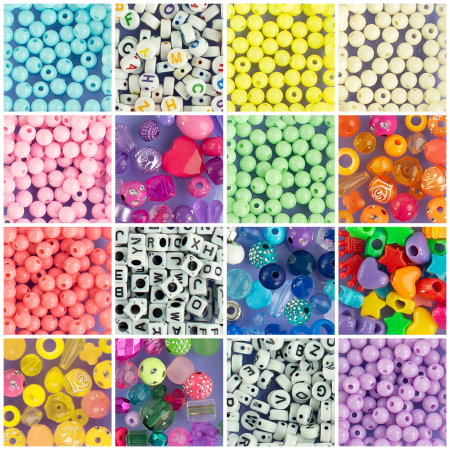 Kit creativ DIY - coliere și brățări cu mărgele, 800 piese, Perline ABC [4]