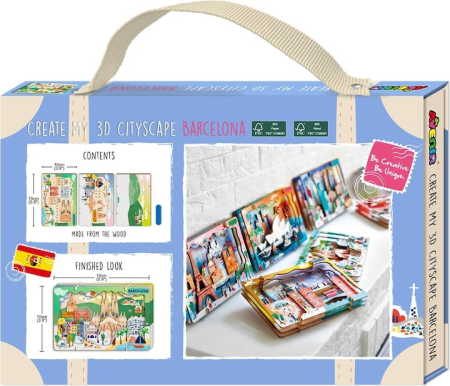 Kit DIY - Creaza Peisaj Urban 3D din lemn - Barcelona [1]