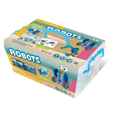 Noutati - Kit STEM de construit roboti, Genius Toy