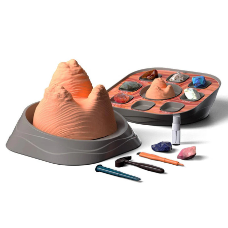 5-7 ani - Kit STEM de excavare pietre prețioase American wave, TopBright