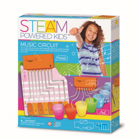 Jocuri cu experimente - Kit stiintific Circuit Muzical, STEAM Kids