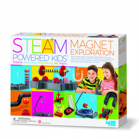 Jocuri cu experimente - Kit stiintific - Explorarea Magnetica, STEAM Kids