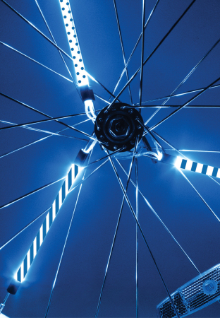 Lumini tubulare LED pentru roți bicicletă, SpinBrightz, albastru [3]