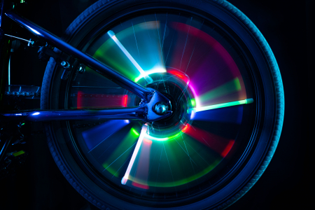 Lumini tubulare LED pentru roți bicicletă, SpinBrightz, multicolor [1]