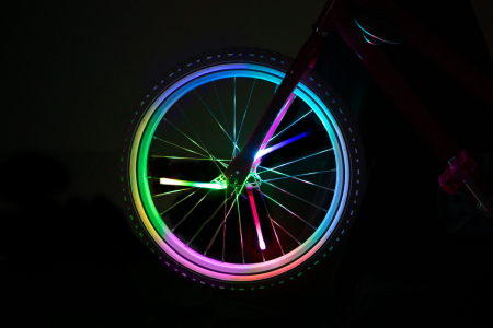 Lumini tubulare LED pentru roți bicicletă, SpinBrightz, multicolor [6]