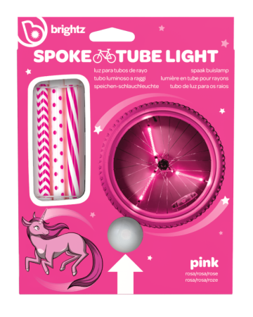 Reduceri - Lumini tubulare LED pentru roți bicicletă, SpinBrightz, roz