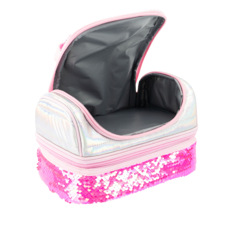 Lunch box Girabrilla – cutie termică matlasată cu paiete reversibile și interior impermeabil [1]