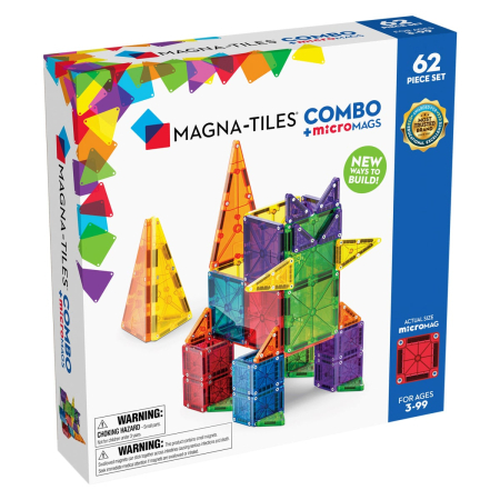 Noutati - MAGNA-TILES Combo + microMAGS, 62 piese