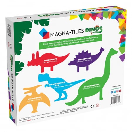 Magna Tiles Dinos, set 5 figurine magnetice [4]