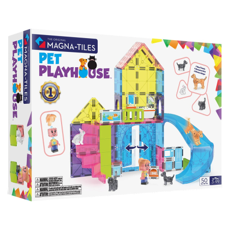 Noutati - MAGNA-TILES Pet Playhouse, 50 piese