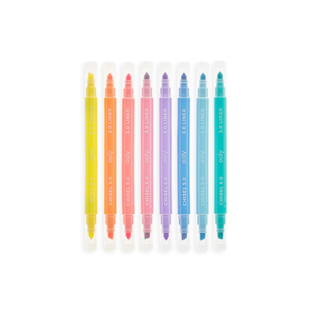 Markere cu varf dublu - Pastel Liners - Set de 8 [3]