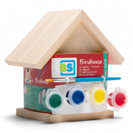 Jocuri educative - Minicasuta de pasari pentru pictat, BS Toys