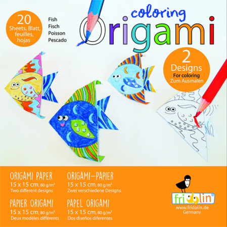 Noutati - Origami pești de colorat