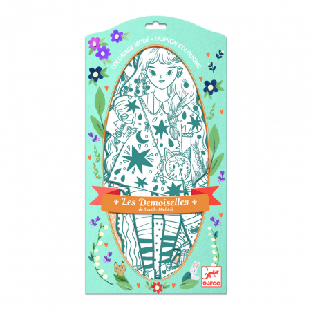 Jocuri creative - Parada modei de colorat, Angel si prietenele, Djeco
