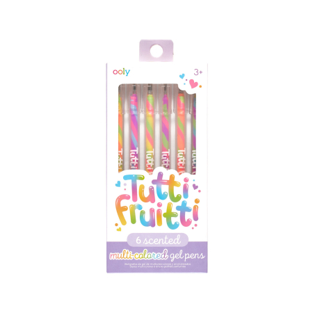 Noutati - Pixuri cu gel colorate parfumate Tutti Fruitti - Set de 6