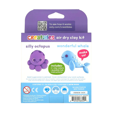 Plastilina cu uscare la aer - Ocean, Creatibles, set DIY 4 culori [2]