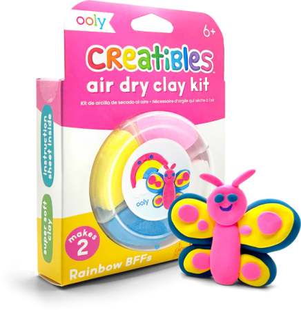 Noutati - Plastilina cu uscare la aer - Rainbow, Creatibles, set DIY 4 culori