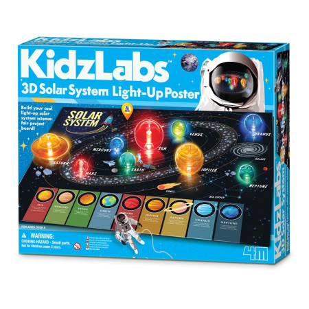 Noutati - Poster Luminos 3D cu Sistemul Solar KidzLabs