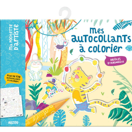 Noutati - Primele mele abtibilduri de colorat - Animale amuzante