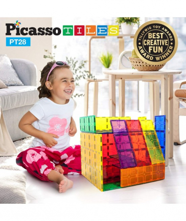 Jocuri magnetice - Set Magnetic Picasso Tiles - 28 Piese