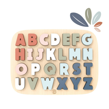 Copii mici - Puzzle Alfabet din lemn, Speedy Monkey