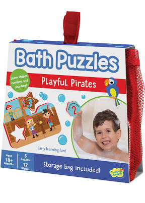 Puzzle de baie pentru bebeluși, cu piese mari de spumă, cu pirați - Playful Pirates Bath Puzzle [0]