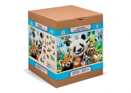 8+ - Puzzle din lemn, Bine ai venit in jungla, 200 piese