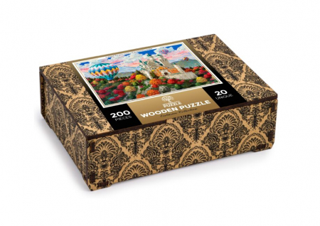Jocuri educative - Puzzle din lemn, Castelul Neuschwanstein, 200 piese