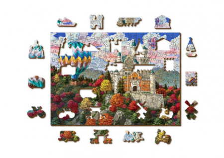 Puzzle din lemn, Castelul Neuschwanstein, 200 piese [4]