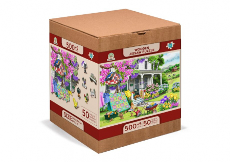 8+ - Puzzle din lemn, Casuta de la tara, 505 piese