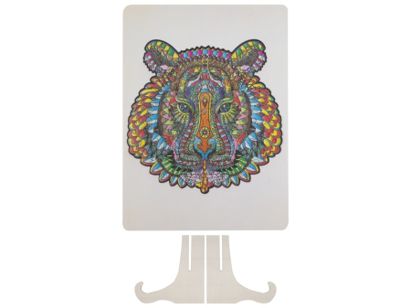 Puzzle din lemn cu forme unice, Tigru, 130 piese, Moxy [2]