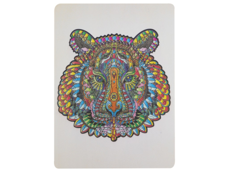 Puzzle din lemn cu forme unice, Tigru, 130 piese, Moxy [8]