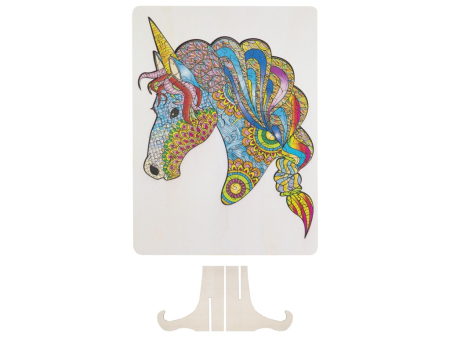 Puzzle din lemn cu forme unice, Unicorn, 137 piese, Moxy [2]