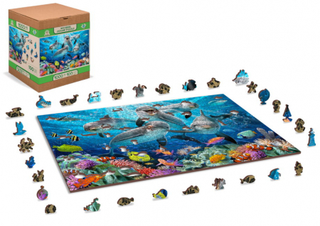 Puzzle din lemn, Dansul delfinilor, 1010 piese [1]